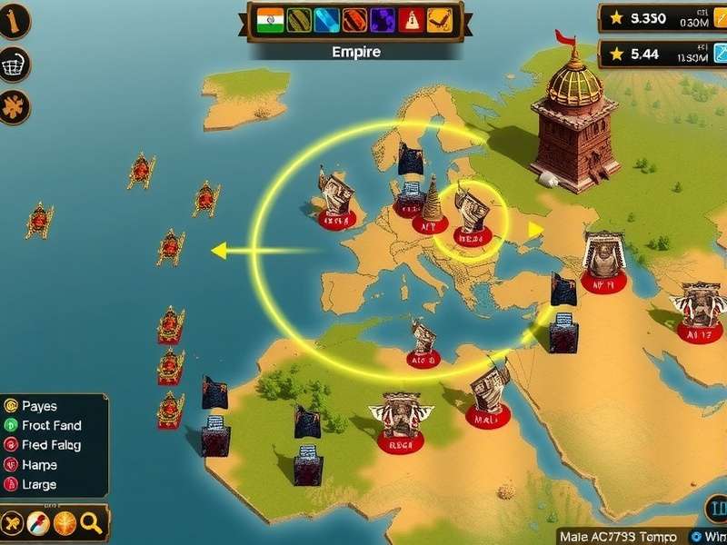 Imperial Glory gameplay screenshot showing empire management